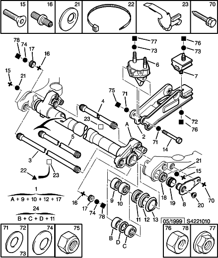 Schéma d'un train arrière 306